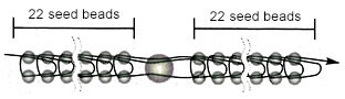 Diagram of beading pattern